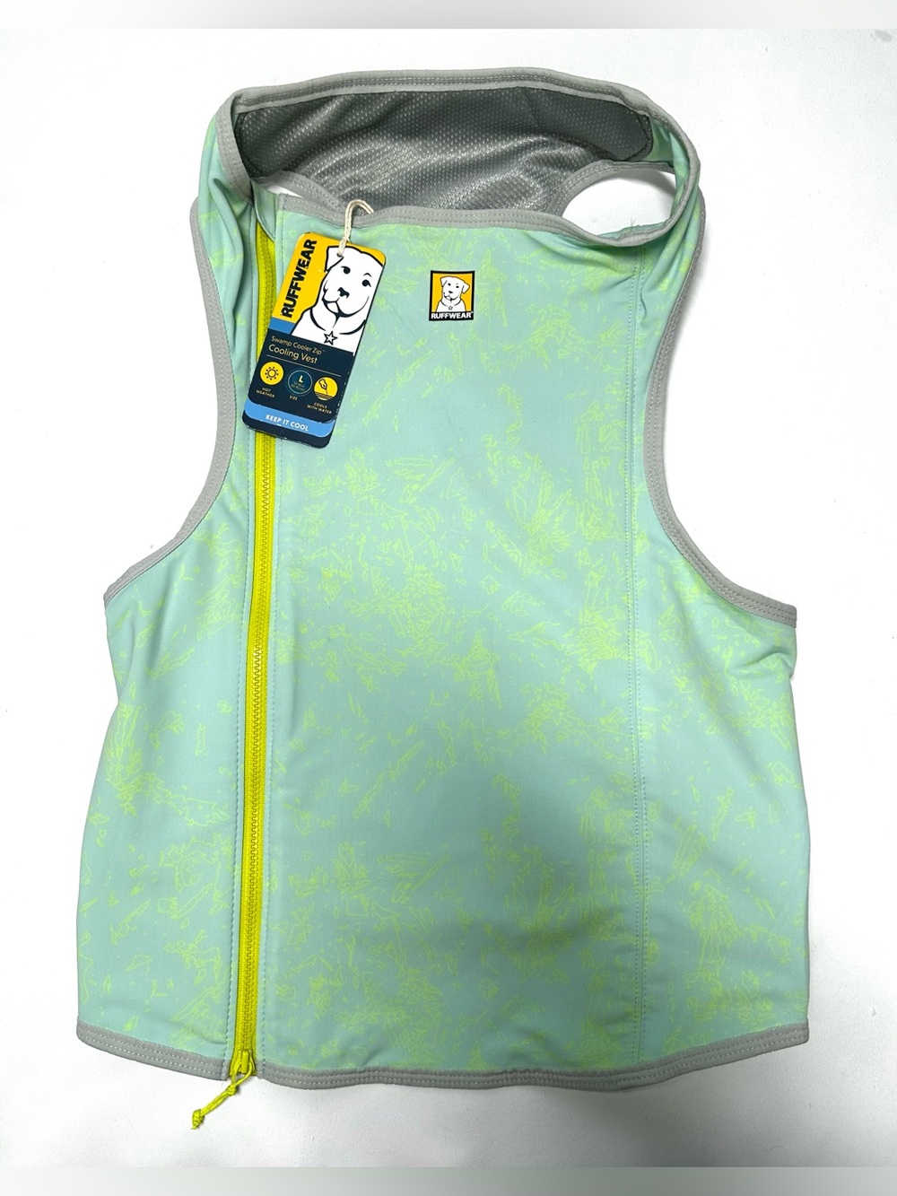 NWT Ruffwear Swamp Cooler Zip Lightweight Cooling Vest Blue Mist Size L- 32-36in